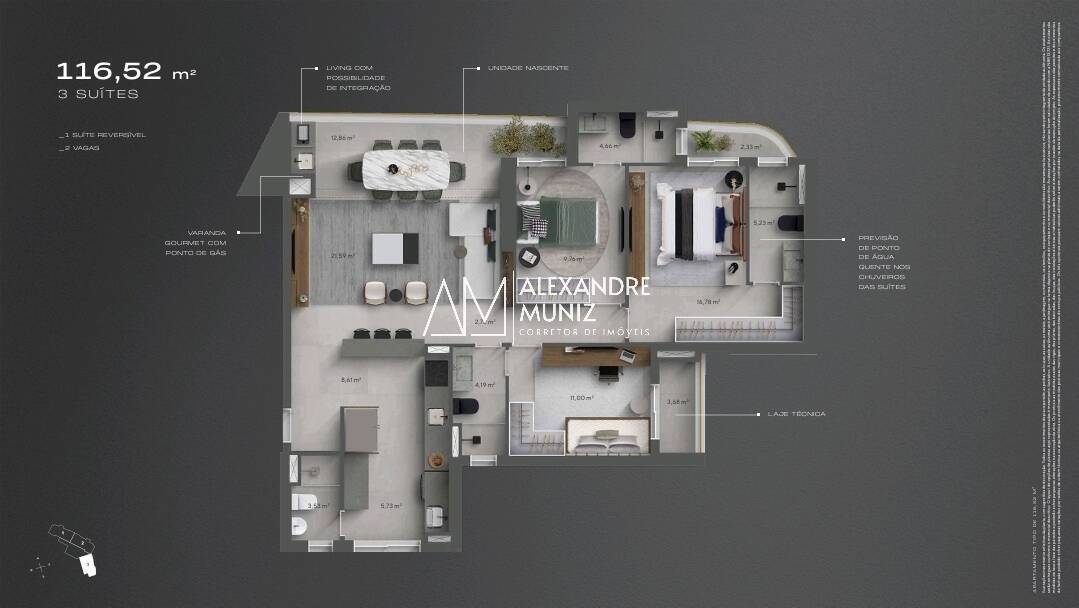 Apartamento, 3 quartos, 116 m² - Foto 15