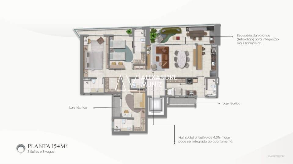 Apartamento à venda com 4 quartos, 154m² - Foto 7