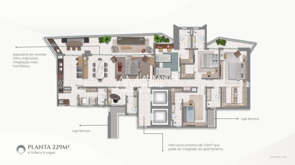 Apartamento à venda com 4 quartos, 154m² - Foto 9