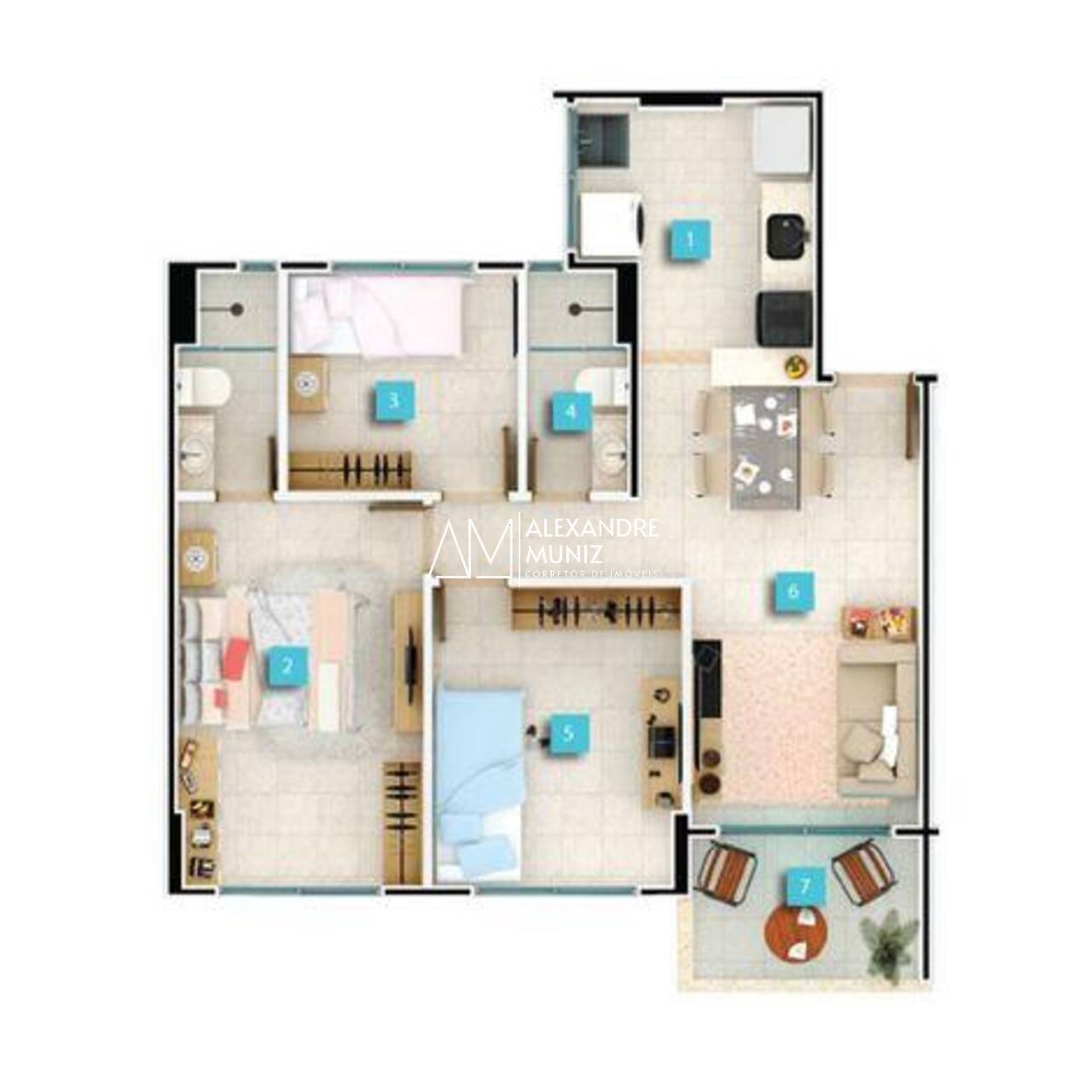 Apartamento, 3 quartos, 58 m² - Foto 9